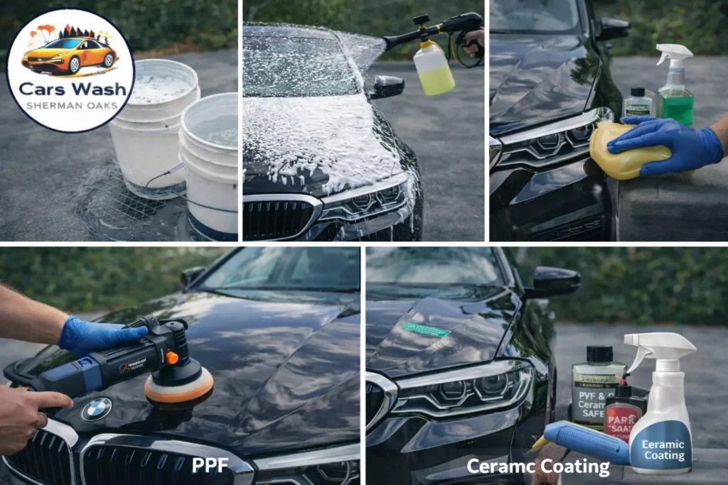 Luxury car detailing process step-by-step